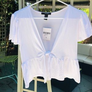 White tie tshirt NWT